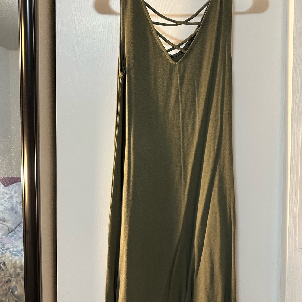Arizona Jean Company Backless Olive Dress